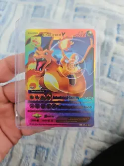 Charizard V Rainbow Foil Art Vinyl Textured Vinyl Collector Pokemon Interlaced - Image 1