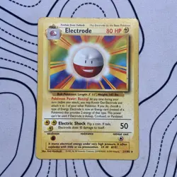 Pokemon TCG Electrode Base Set 21/102 Regular Rare HP. - Image 1