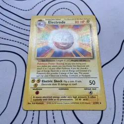 Pokemon TCG Electrode Base Set 21/102 Regular Rare HP. - Image 2