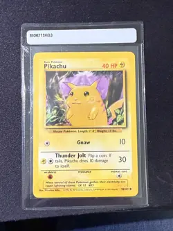 POKEMON PIKACHU 58/102 YELLOW CHEEKS (1999) Base Set NM! - Image 1