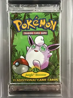 1999 Pokemon Jungle Foil Booster Pack PSA 9 Wigglytuff Sealed WOCT Mint UNLTD - Image 2