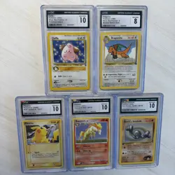 Pokemon CGC Vintage slabs Grade 10 & Grade 8 - lot Of 5 - Image 1