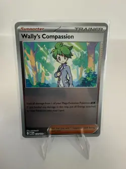 Wally's Compassion 132/132 Reverse Holo Pokemon Mega Evolution NM - Image 1