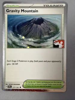 Pokemon TCG * SV Surging Sparks * 177/191 Gravity Mountain Stamp Cosmo HOLO - Image 1