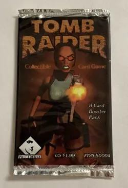 1x Tomb Raider Collectible Card Game Sealed Booster Pack 8 Cards UNWEIGHED - Image 1