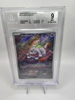 Greavard 214/198 Illustration Rare Card Scarlet & Violet Base Set Pokemon Bgs 9 - Image 1