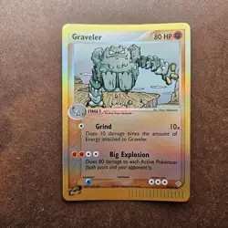 Graveler 29/97 Pokemon EX Dragon Reverse Holo Card - LP - Image 1