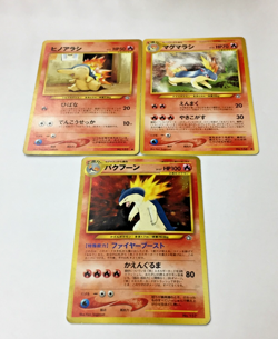 Auth Pokemon Card Cyndaquil,Quilava,Typhlosion Old Back Japanese 3set from Japan - Image 1