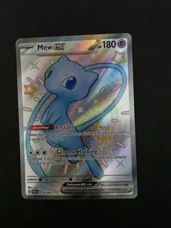Pokemon TCG Mew EX 216/091 Paldean Fates Full Art Shiny Card - Image 1