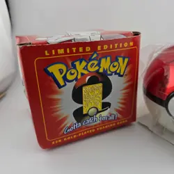 Pokemon Limited Edition Red Pokeball 23K Gold Plated Trading Card Mewtwo - Image 4