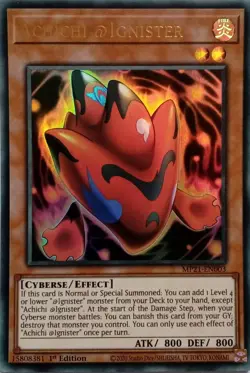 MP21-EN003 ACHICHI @IGNISTER ULTRA RARE 1ST EDITION YuGiOh CARD - Image 1