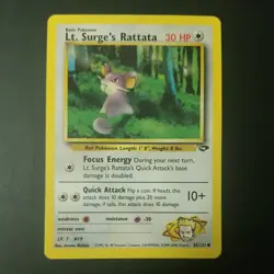 Lt. Surge’s Rattata 85/132 - Gym Challenge - VINTAGE WOTC Pokemon CARD- NM - Image 1