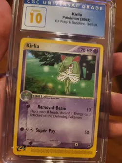 (POP 2) CGC 10 PRISTINE Pokemon Kirlia EX Ruby & Sapphire 34/109 2003 Card - Image 2