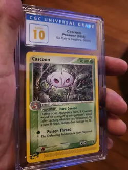 (POP 1) CGC 10 PRISTINE Pokemon EX Ruby & Sapphire Cascoon eReader 26/109 Card - Image 1
