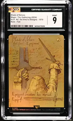 BLADE OF SELVES Secret Lair Foil Da Vinci's Designs CGC 9 MTG [Nostalgium] - Image 1