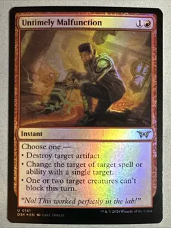 MTG / Untimely Malfunction / DSK / #161 / FOIL / Uncommon / NM - Image 1