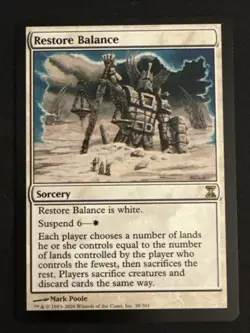 1x Restore Balance (38) Time Spiral LP MTG Magic the Gathering x1 MKE - Image 1
