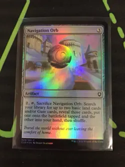 MTG Magic The Gathering Navigation Orb Foil CLB Artifact Ramp Commander - Image 1