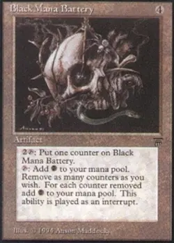 Moderate Play, English MTG Regular Black Mana Battery Legends Magic the Gatherin - Image 1