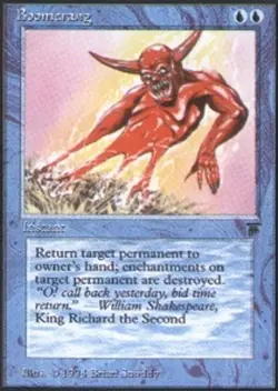 Moderate Play, English MTG Regular Boomerang Legends Magic the Gathering - Image 1