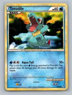 Pokemon TCG Totodile 74/95 Call of Legends Normal LP - Image 1