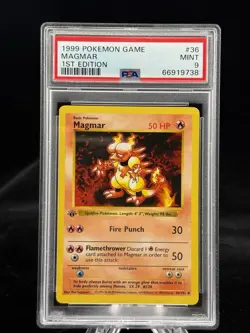 Magmar #36 1st Edition Base Set 1999 Pokemon Game PSA 9 🔥 - Image 1