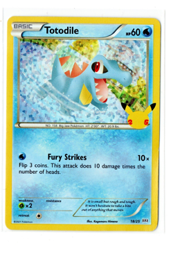 Pokemon TCG Totodile 18/25 Promo Holo McDonald's 25th Anniversary 2021 Played LP - Image 1