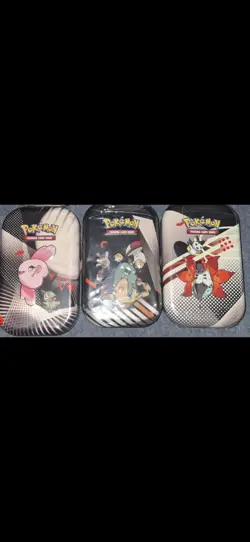 Pokemon TCG Black Bolt White Flare Unova Mini Tins Set of 3 New Sealed - Image 1