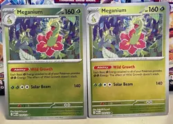 (Set Of 2) Pokemon Mega Evolution Reverse Holo Card - Meganium (010/132) - Image 1