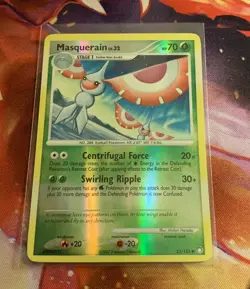 Pokemon TCG Masquerain Reverse Holo 2007 Mysterious Treasures 55/123 LP - Image 1