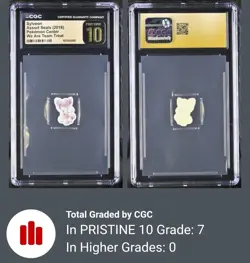 CGC Pristine 10 Sylveon 2018 Pokemon Center Flake Seals We Are Team Treat - Image 1