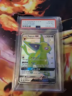 2019 Pokemon Sun & Moon Hidden Fates Shiny Espeon GX #SV60 PSA 10 GEM MINT - Image 1