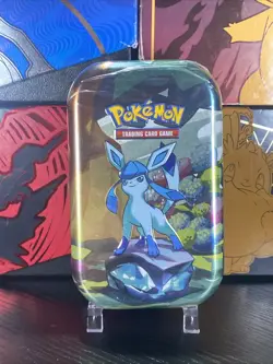 Pokemon TCG Prismatic Evolutions Mini Tin - Factory Sealed (Glaceon) - Image 1