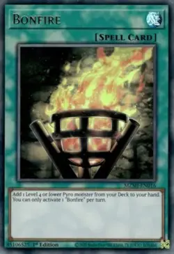 Yugioh! Bonfire - MZMI-EN016 - Ultra Rare - 1st Edition Near Mint, English - Image 1