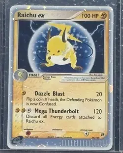 Pokemon TCG Raichu EX Sandstorm Holo Card 98/100 Ultra Rare NM Condition - Image 1
