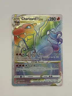 Pokemon TCG Charizard VSTAR Rainbow Secret Rare Card Brilliant Stars 174/172 NM - Image 1
