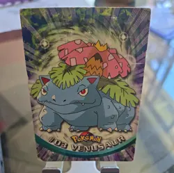 Venusaur #3 - Topps BLACK LOGO - NON-HOLO - Pokemon Card - TV Animation Series - Image 1