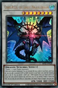 MP21-EN128 CHAOS RULER, THE CHAOTIC MAGICAL DRAGON ULTRA RARE 1ST ED YuGiOh CARD - Image 1