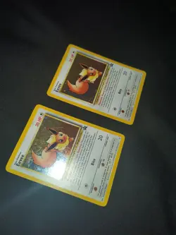 Selling Pair !!! Eevee Promo Black Star #11 Holo Card WOTC Slightly Played - Image 3
