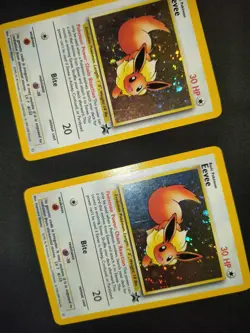 Selling Pair !!! Eevee Promo Black Star #11 Holo Card WOTC Slightly Played - Image 5