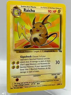 Raichu 29/62 Fossil Unlimited Non Holo Rare Vintage Pokemon TCG Card - Image 2