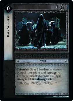 LOTR TCG FOTR FELLOWSHIP DARK WHISPERS 1R210 Foil NM/M a Top Shelf Card - Image 1