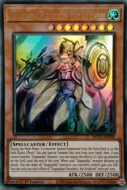 MP21-EN104 DOGMATIKA FLEURDELIS, THE KNIGHTED ULTRA RARE 1ST EDITION YuGiOh CARD - Image 1