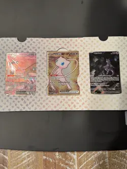 Pokemon TCG 151 Promo Mew EX 053 Mew EX Metal Card 205/165 Mewtwo 052 Sealed - Image 1