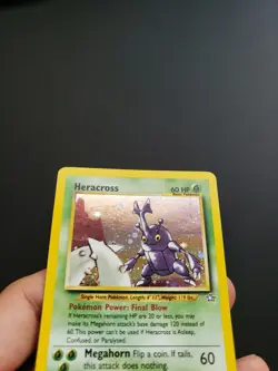 Pokemon TCG Holo Rare Heracross Card 6/111 Neo Genesis Set - NM - Clean Holo - Image 4