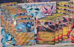 Pokemon Jumbo Card Lot - 12x Mega Latias EX 011 Lenticular + 10x Lucario EX 051 - Image 1