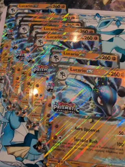 Pokemon Jumbo Card Lot - 12x Mega Latias EX 011 Lenticular + 10x Lucario EX 051 - Image 4