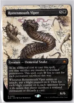 Rottenmouth Viper (Borderless) Bloomburrow #290 Near Mint or Better - Image 1