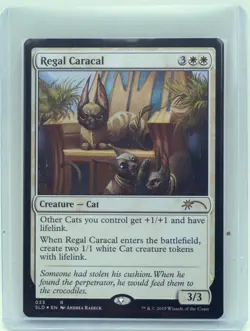 Regal Caracal 023 NM MTG Secret Lair Drop Series Cat Promo Foil OMG Kitties - Image 1