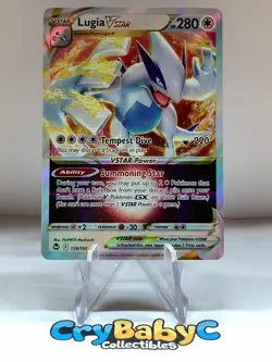 Pokemon Lugia VSTAR 139/195 Silver Tempest Sword & Shield ULTRA RARE - Image 1